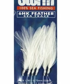 Sea Tech Mackerel 6HK White Feathers - Feathers & traces