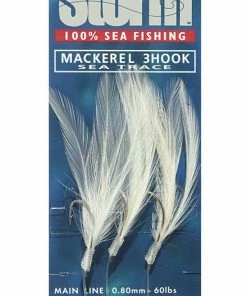 Sea Tech Mackerel 3Hk White Feathers - Feathers & traces