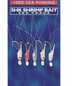 Sea Tech Shrimp Bait 5HK Rig - Feathers & traces