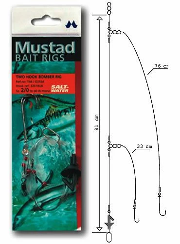 Mustad Rig Two Hook Bomber - Rigs & traces 1 Mustad Rig Two Hook Bomber - Rigs & traces