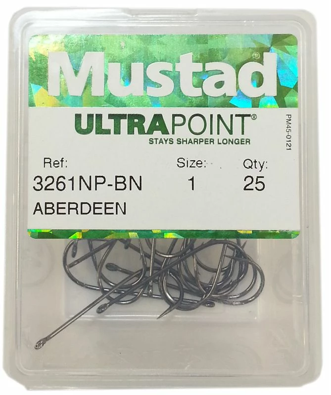 Mustad (BOX) 3261NP-BN Aberdeen Hooks - 1 Mustad (BOX) 3261NP-BN Aberdeen Hooks -