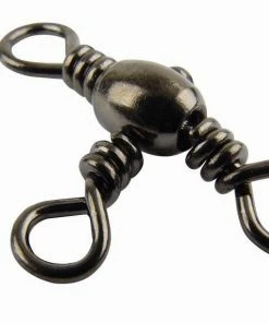 Mustad Black 3 Way Swivels (77700) -