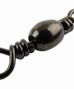 Mustad Black Barrel Swivels (77210) -