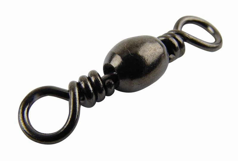 Mustad Black Barrel Swivels (77210) - 1 Mustad Black Barrel Swivels (77210) -