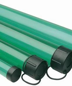 Leeda Clear Green Plastic Rod Tube - Rod carriers & tubes