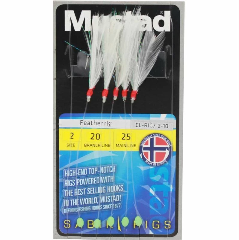 Mustad Feather Rigs - Feathers & traces 1 Mustad Feather Rigs - Feathers & traces