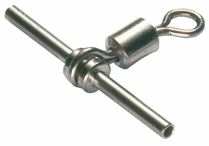 Mustad Cross Line Crimp & Rolling Swivel (9958) - Crimps 1 Mustad Cross Line Crimp & Rolling Swivel (9958) - Crimps