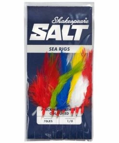 Shakespeare Salt Mackerel Feathers Coloured - Feathers & traces