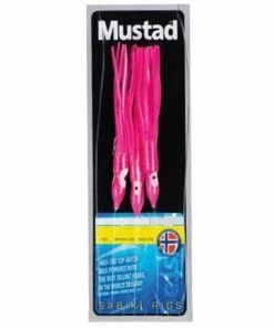 Mustad Pink Squid Rigs - Feathers & traces