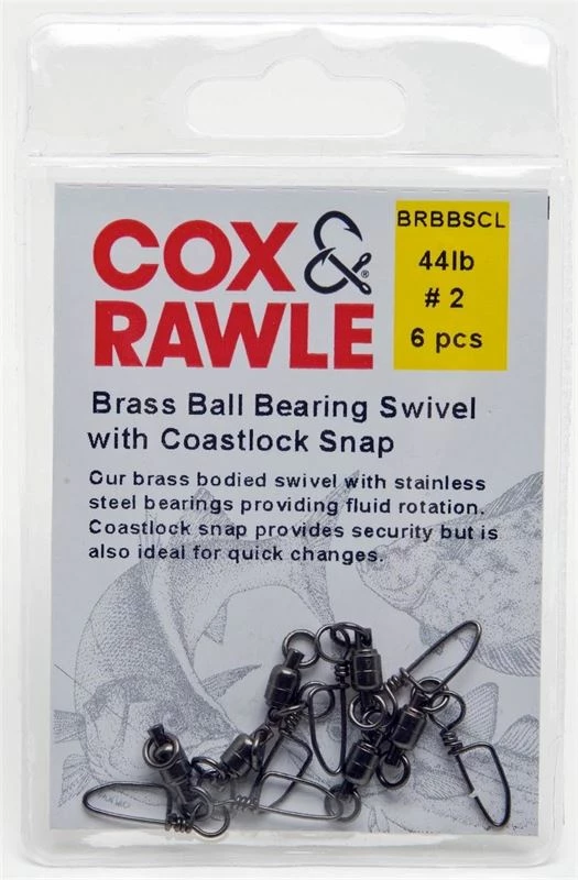Cox & Rawle Ball Bearing Swivel With Coastlock Snap - Swivels 1 Cox & Rawle Ball Bearing Swivel With Coastlock Snap - Swivels