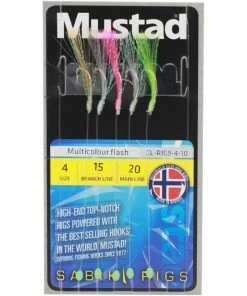 Mustad Multicolour Flash Rigs - Feathers & traces